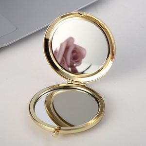 Double Shinny Portable Round Folded Cosmetic <b>Crystal</b> <b>Mirrors</b> Pocket <b>Mirror</b> Making up for Personalized Gift - Product Image 4