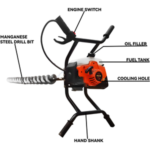 Máquina Perforadora Hidráulica Horizontal Portátil, Perforadora de Orificios Horizontal Compacta con Velocidad Ajustable, Fácil Manejo - Product Image 2
