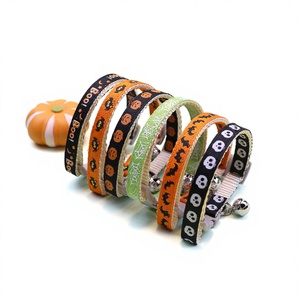 Collier pour animaux de compagnie, dessin animé, Halloween, Noël, avec clochette douce, boucle de sécurité réglable, pour chaton, chiot, petit <span class=keywords><strong>chien</strong></span>, accessoires pour le cou - Product Image 1