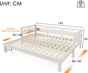 Divano <span class=keywords><strong>letto</strong></span> in legno singolo a forma di <span class=keywords><strong>cuore</strong></span> cornici da giorno estraibile per bambini adulti da soggiorno - Product Image 6