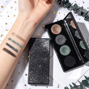 Palette de fards à paupières O'CHEAL Dark Punk 5 couleurs, fini métallique, <span class=keywords><strong>pailleté</strong></span> fin, nacré et mat, maquillage smokey pour Halloween - Product Image 4