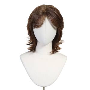 วิกผมสั้นสีน้ำตาลออมเบรแบบเลเยอร์สำหรับผู้หญิง ขายส่ง วิกผมสังเคราะห์แบบเต็มศีรษะ ผลิตด้วยเครื่องจักร ทนความร้อน ดูเป็นธรรมชาติ ฟูสวย - Product Image 1
