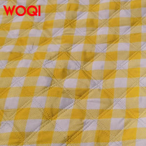 Manta de Picnic a Cuadros Woqi, Color Amarillo Limón, Rectangular, Impermeable, Portátil para Exteriores, con Asa, Material de Fibra Acrílica y PVC - Product Image 2