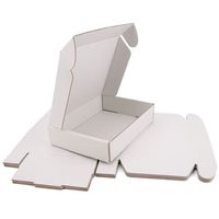 Boîtes d'expédition pour vêtements en carton ondulé blanc de luxe, personnalisées, réutilisables, recyclables, avec gaufrage et impression offset