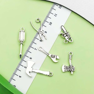 Pendentifs en alliage d'argent antique, formes variées, pour la fabrication de colliers, accessoires de bijoux DIY, alliage de zinc plaqué - Product Image 3