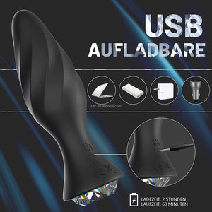 SacKnove女性振動ワイヤレスリモートコントロールダイヤモンドスラストバイブレーターバットプラグ膣アナルお尻シリコンアナル大人のおもちゃ - Product Image 4