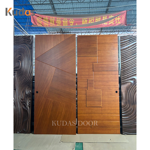 Porte d'entrée en bois massif sculptée en 3D irrégulière personnalisée, porte d'entrée en bois <span class=keywords><strong>moderne</strong></span> pour villa résidentielle, <span class=keywords><strong>extérieur</strong></span> avec prévention incendie - Product Image 4