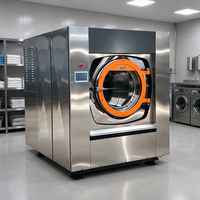 Laveuse-essoreuse industrielle automatique avec sécheuse et repasseuse pour blanchisserie commerciale et hôtelière