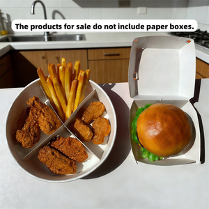 Modelo de Comida de Simulación: Set de Hamburguesa, Papas Fritas, Alitas de Pollo y Pollo Frito de Plástico Ecológico (Sin Caja de Papel, con Ventana) - Product Image 2