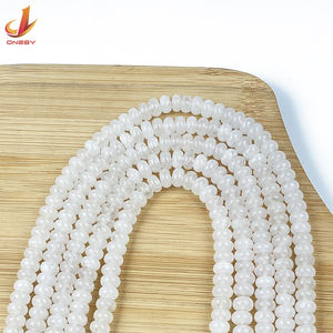 Accesorios pulsera de jade piedras y cristales Piedra Natural 5*8mm Jade blanco <span class=keywords><strong>Ábaco</strong></span> cuenta Piedra Natural cuenta suelta - Product Image 4