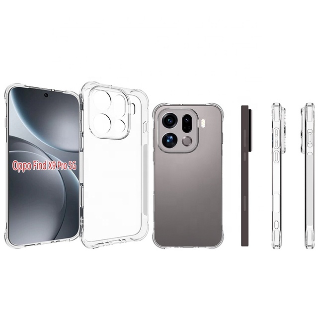 For OPPO Find X6 X5 X8 X9 X9s Pro Ultra 5G Transparent Clear Tpu Rubber Gel Anti-shock Phone Case