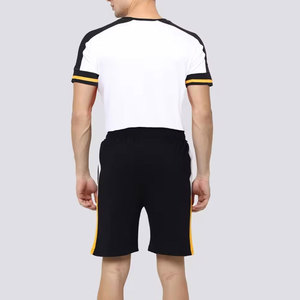 Vêtements de mode respirants pour l'été, ensembles décontractés pour hommes, t-shirts à manches courtes et shorts, 100% coton - Product Image 4