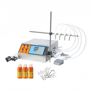 Semi-automatic Peristaltic <b>Pump</b> Filling Machine for Jam Juice Liquid Bottles with 2 Heads 4 Heads 6 Heads 8 Heads - Product Image 1