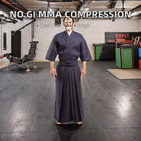 Shorts de compression Kendo en gros, durables, polyester/coton, logo avant