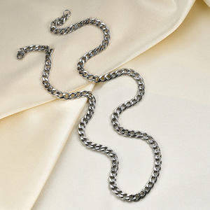 Collier chaîne Figaro 6 mm en acier inoxydable, bijoux unisexes tendance, accessoire de mode pour tous les jours, cadeau - Product Image 3