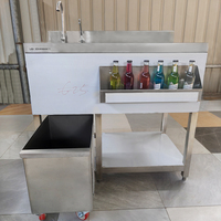 Lanxin Barman en acier inoxydable Bar à cocktails personnalisé Établi Café Bar à eau Table d'opérateur