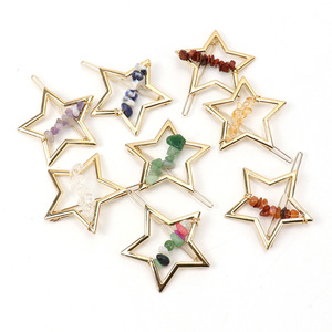 Barrettes, peignes et épingles <span class=keywords><strong>à</strong></span> <span class=keywords><strong>cheveux</strong></span> Tiktok Live en argent sterling Xingx avec gravier de cristal naturel enroulé <span class=keywords><strong>à</strong></span> la main, pour mariée et bébé - Product Image 1