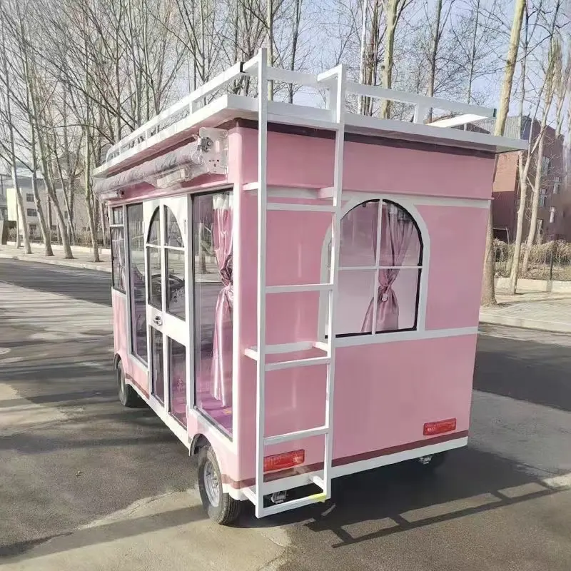 Low priced and affordable electric dining car mobile store mobile snack salon hair salon mobile flower shop