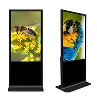 Pantalla LED LCD Táctil de 55 Pulgadas Personalizada para Cine, Soporte de Piso, Señalización Digital Inteligente para Publicidad, Animación de Texto para Tiendas Minoristas