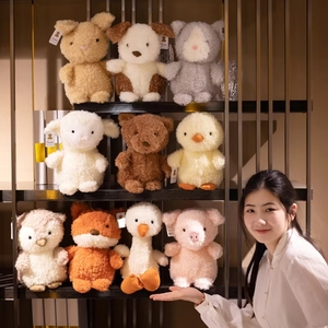 Peluche cochon bouclé britannique en coton PP, jouet pour enfants unisexe de 8 pouces, idéal pour machine <span class=keywords><strong>à</strong></span> attraper, célébrations de mariage - Product Image 4
