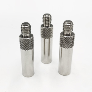 Tige de connexion en aluminium, pas métrique B1=1.25D, filetage à droite, extrémité moletée, usage industriel général - Product Image 2