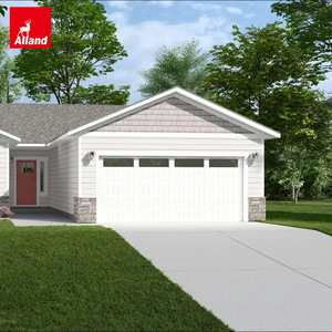 Alland Custom American Style Precios de almacén de alta calidad Motor deslizante Villa Automatizado <span class=keywords><strong>Puerta</strong></span> de garaje moderna de madera maciza - Product Image 3