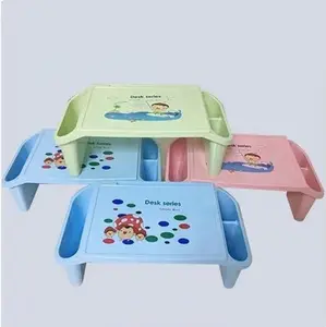 Escritorios de plástico para niños, mesa de aprendizaje creativo, gruesa, para cama de dormitorio