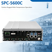 PC embarqué sans ventilateur SPC-5600C, chipset H110, 4 ports LAN Intel Gigabit, -15~60 ℃   Gamme de températures étendue pour l'automatisation et la vision industrielle