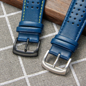Montre en <span class=keywords><strong>cuir</strong></span> Air Eagle AT8020/JY8078 pour Blue Angel One, Two et Three Generations, avec bouche incurvée 22/23mm - Product Image 2