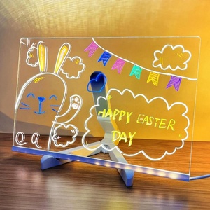 Acrylic Dry Erase Board with Lamp <b>Light</b> Stand Charming Mood <b>LED</b> <b>Night</b> <b>Light</b> - Product Image 6