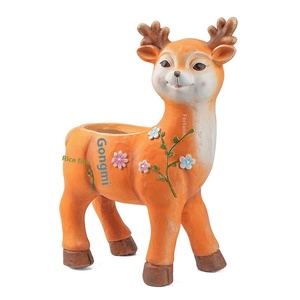 Large Eco-Friendly Resin <strong>Deer</strong> Flower Pot Outdoor Succulent Garden Ornament for Courtyard Balcony Decorations Resin Crafts - Product Image 5