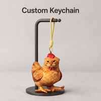 Peluche amusante personnalisée chat-poulet, coussin mignon en coton PP pour le soulagement du stress