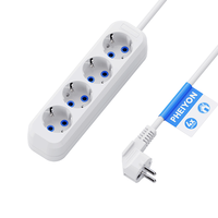 Multiprise européenne PHEIYON 3 prises 16A, rallonge robuste, prises Schuko, CE, PP ignifuge, usage hospitalier
