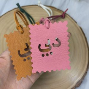 Pu Leather <b>Bag</b> Arabic Letter Alain Key Fashion Pendant Handbag <b>Charm</b> Decoration Purse Keychain for Ladies - Product Image 2