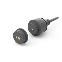 Conector magnético redondo macho y hembra de 2 pines