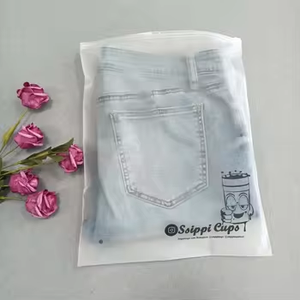 マットプリントカスタムポリジッパーロックつや消しプラスチック包装用ジッパー衣服包装袋にロゴ付きエヴァ - Product Image 3