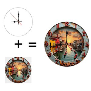 Round Wooden Wall <b>Clock</b> 25x25cm <b>Silent</b> Non Ticking Indoor Decor For Hotel Room - Product Image 6