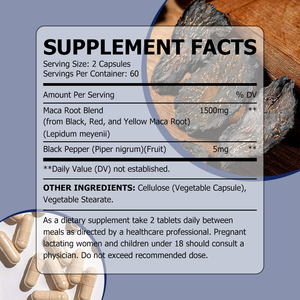 Capsules de Maca en Gros pour Mélange de Poivre Noir Énergisant – Marque Privée – Favorise l'Absorption Améliorée et Stimule la Vitalité - Product Image 2