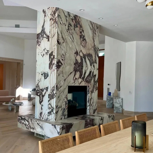 Luxus Naturstein hand geschnitzte italienische Calacatta Viola Marmor Kamin Surround Mantel für Indoor Villa Wohnzimmer Dekor - Product Image 2