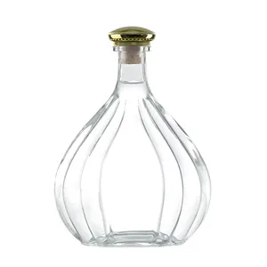 Design créatif de citrouille avec une personnalité unique, bouteille en verre cristal sans plomb, bouteille de vin rouge avec bouchon en liège