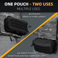 IDOGEAR – accessoires d'outils utilitaires à double fermeture éclair, sac multifonction EDC en Nylon 500D, pochette tactique Molle pour gilet tactique