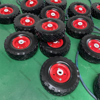 Roues pivotantes en mousse PU avec frein 4.10/3.50-4