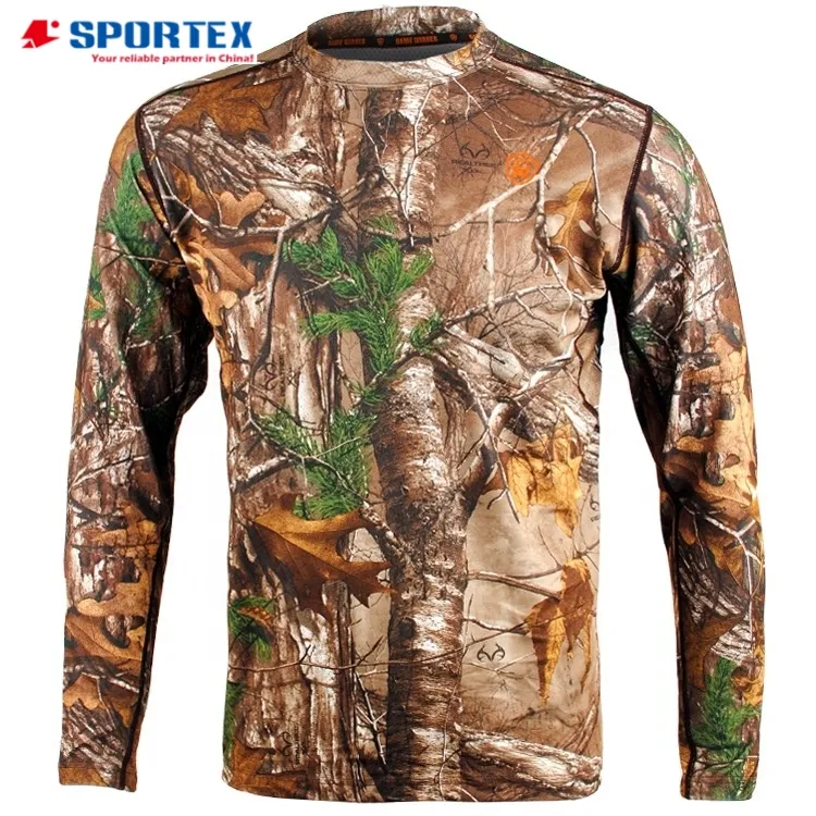 Oem Polyester Quick Dry Desert Camo Combat Shirt Vissen Camo T-shirt Vorst Jacht Camo Digitale Lange Mouwen T-shirt