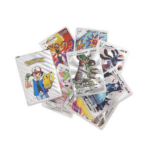 YY Wholesale 55 cartes de jeu de table dorées, argentées et noires, en <span class=keywords><strong>anglais</strong></span>, français, allemand, espagnol, avec feuille sur plastique, à bas prix - Product Image 3