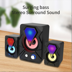 Máy tính để bàn âm thanh nhà thiết lập đa phương tiện truyền thông máy tính PC Loa <span class=keywords><strong>2.1</strong></span> Loa siêu trầm theatre hệ thống màu xanh răng loa woofer - Product Image 5