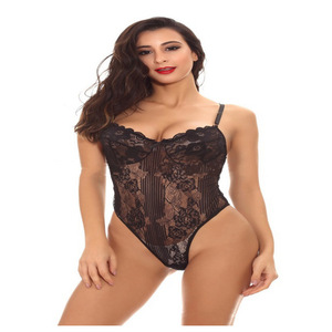 Nuevo conjunto de dos piezas de lencería negra de estilo europeo y americano, de imitación de seda, moderno y cómodo, con ribete de encaje. - Product Image 1
