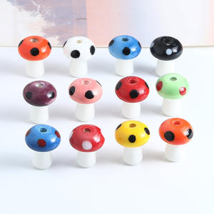 Perles colorées peintes à la main, <span class=keywords><strong>champignon</strong></span>, matériaux d'accessoires de bricolage, céramique de forme irrégulière, artisanat de Jingdezhen - Product Image 6