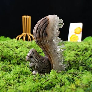 Cristal de Cuarzo Blanco Tallado en Forma de Ardilla, de Alta Calidad, para Decoración, Venta al Por Mayor - Product Image 2