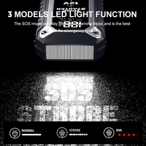 Démarreur de voiture portable 12V double USB-C 4000A PD60W 32000mAh avec lampe de poche <span class=keywords><strong>SOS</strong></span>, batterie externe compatible moto/camion essence 7L et diesel 5L - Product Image 4