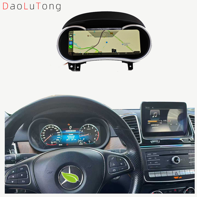 New DaoLuTong 12.3 Inch Upgrade Linux Dashboard LCD Digital Cluster Speedometer for GL X166 ML W166 2012-2015/GLE GLS